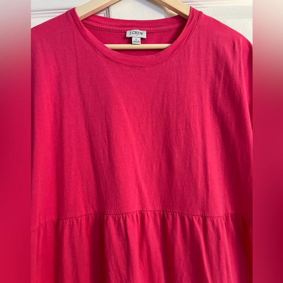 J. Crew Women’s Large Stylish Pink Swing Ruffle Sleeve Dress - Picture 3 of 8